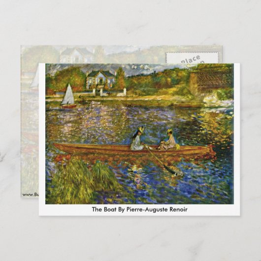 ザボートバイピエール – オーギュストルノアール ポストカード (正面/裏面)