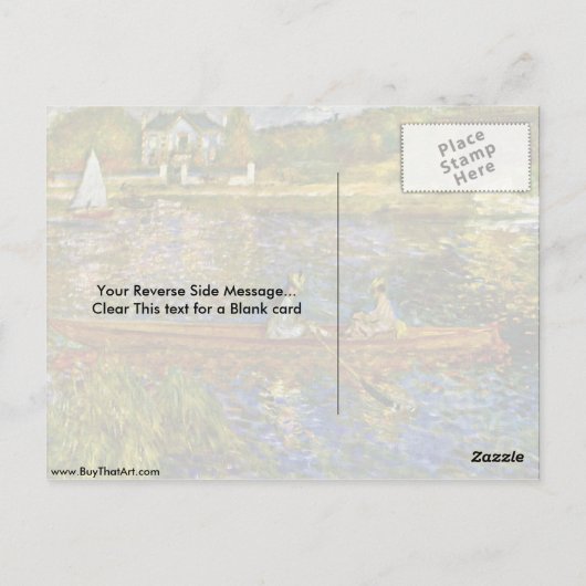 ザボートバイピエール – オーギュストルノアール ポストカード (裏面)