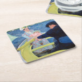 ザボートパーティーメアリーカッサット スクエアペーパーコースター (アングル)