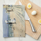 ザボードウォークアットトラウヴィルバイクロード・モネ キッチンタオル (四つ折り)