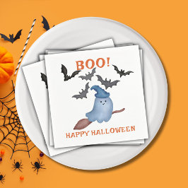 ザボー不気味幽霊とこうもりキッズハローウィンパーティ スタンダードカクテルナプキン