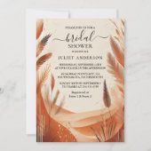ザボー素朴オータムブラウングラデーションブライダルシャワー 招待状 (正面)