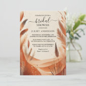 ザボー素朴オータムブラウングラデーションブライダルシャワー 招待状 (スタンド正面)