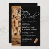 ザポップ・アートのコルクワインパーティの招待状 招待状 (正面/裏面)