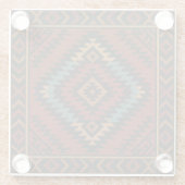 ザポテックフォークアートジオグラフィティカルダイヤモンドガラスコースター ガラスコースター (裏面)