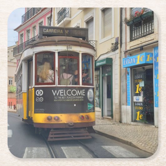 ザポト実在ル – リスボン スクエアペーパーコースター (正面)