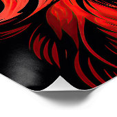 ザポメラニア犬ドッグ，赤と黒001 - Ulises Dal ポスター (コーナー)