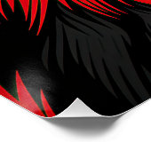 ザポメラニア犬ドッグ，赤と黒004 - Ulises Dal ポスター (コーナー)