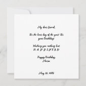 ザポルトガルのオンドスターハッピーバースデーカード (裏面)