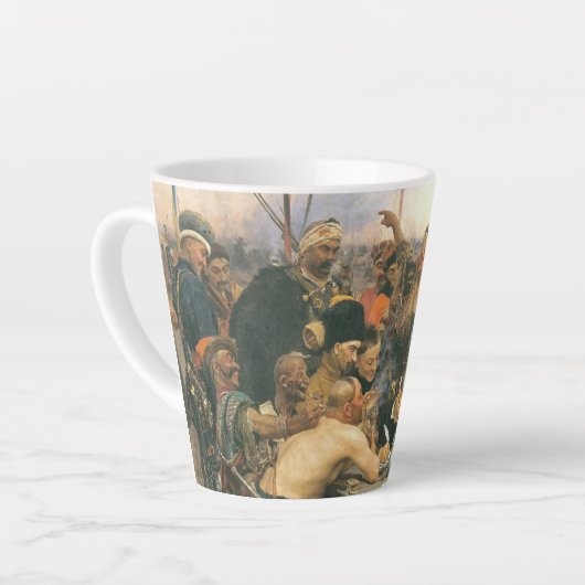 ザポロジアンコサックスの応答 – イリヤリピンスモール カフェラテマグ (左アングル)