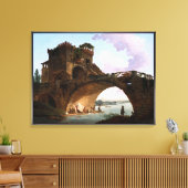 ザポンテサラーリオバイヒューバート・ロバート キャンバスプリント (インサイチュ (リビング))