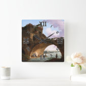 ザポンテサラーリオバイヒューバート・ロバート スクエア壁時計 (ホーム)