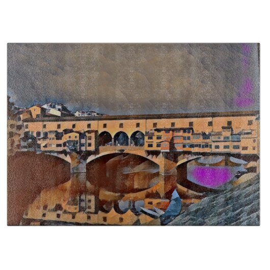 ザポンテヴェッキオカードポスターアクリルプリント カッティングボード (正面)