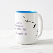 ザポーソウルライフフランスのブルドッグシルエットマグ ツートーンマグカップ (正面右)