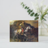 ザポーランドのライダーby Rembrandt Harmenszoon van Rijn ポストカード (スタンド正面)