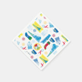 ザポーラ表現 |クリスマスアイコンパターン スタンダードカクテルナプキン (角)