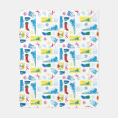 ザポーラ表現 |クリスマスアイコンパターン フリースブランケット (正面)