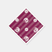 ザポーラ表現 |サンタストライプのクロースのパターン スタンダードカクテルナプキン (角)