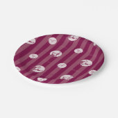 ザポーラ表現 |サンタストライプのクロースのパターン ペーパープレート (アングル)