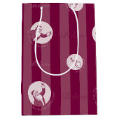 ザポーラ表現 |サンタストライプのクロースのパターン ミディアムペーパーバッグ (正面)