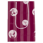 ザポーラ表現 |サンタストライプのクロースのパターン ミディアムペーパーバッグ (裏面)