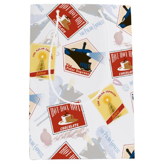 ザポーラ表現 |レトロステッカーパターン ミディアムペーパーバッグ (正面)