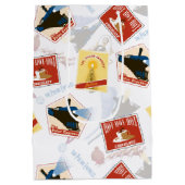 ザポーラ表現 |レトロステッカーパターン ミディアムペーパーバッグ (裏面)