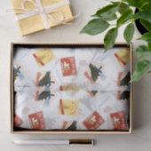 ザポーラ表現 |レトロステッカーパターン 薄葉紙 (ギフト)