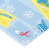 ザポーラ表現 |レトロ列車とチケットパターン テーブルクロス (アングル)