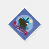 ザポーラ表現 |ヴィンテージトレインバッジ スタンダードカクテルナプキン (角)