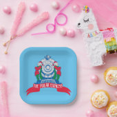 ザポーラ表現 |電車で立つ小妖精や小人 ペーパープレート (パーティー)