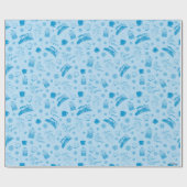 ザポーラ表現 |青い休日のアイコンパターン ラッピングペーパー (フラット)