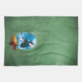 ザポーラ表現 | Holiday Framed Train到着 キッチンタオル (横)