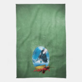 ザポーラ表現 | Holiday Framed Train到着 キッチンタオル (縦)