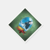 ザポーラ表現 | Holiday Framed Train到着 スタンダードカクテルナプキン (角)