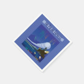 ザポーラ表現 | Northern Lightsヴィンテージ旅行 スタンダードカクテルナプキン (角)