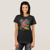 ザマおもしろいルディグラスヤールフラミンゴアイディアカーニバル Tシャツ (正面フル)