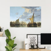 ザマアアットドルドレヒトby Aelbert Cuyp ポスター (ホームオフィス)