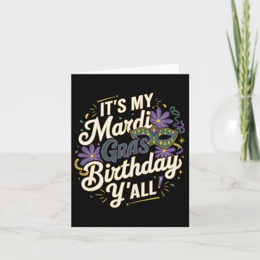 ザマイマルディグラ誕生日ヤールニューオーリンズスワ カード (正面)