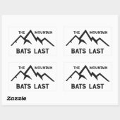 ザマウンテンこうもりラスト 長方形シール (シート)