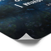 ザマウンテンズアートコール引用文オンダークブルー ポスター (角)