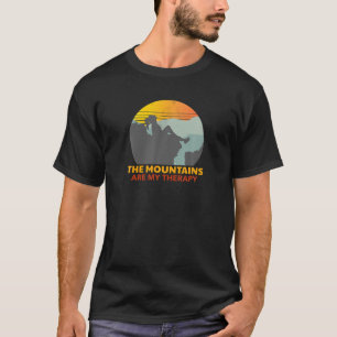 ザマウンテンズ私のセラピー – ハイキング登山モー Tシャツ