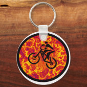 ザマウンテンバイクもしくは自転車に乗る人 キーホルダー (正面)