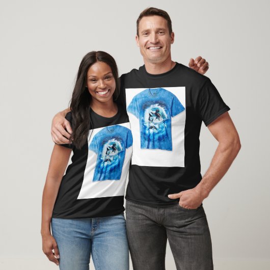 ザマウンテンメンズオルカ波 Tシャツ (ユニセックス)