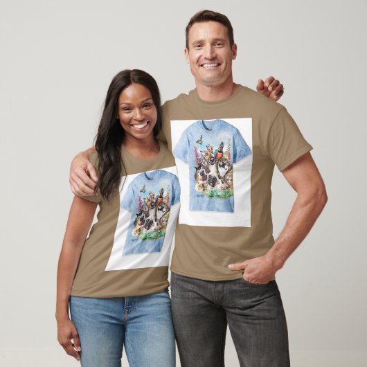 ザマウンテンメンズペットセルフィー Tシャツ (ユニセックス)