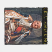 ザマガ素晴らしキングおもしろいトランプウルトラマガキング  フリースブランケット (正面(横))