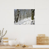 ザマクレスフィールドフォレストウィンターカードキャンバスプリント ポスター (キッチン)