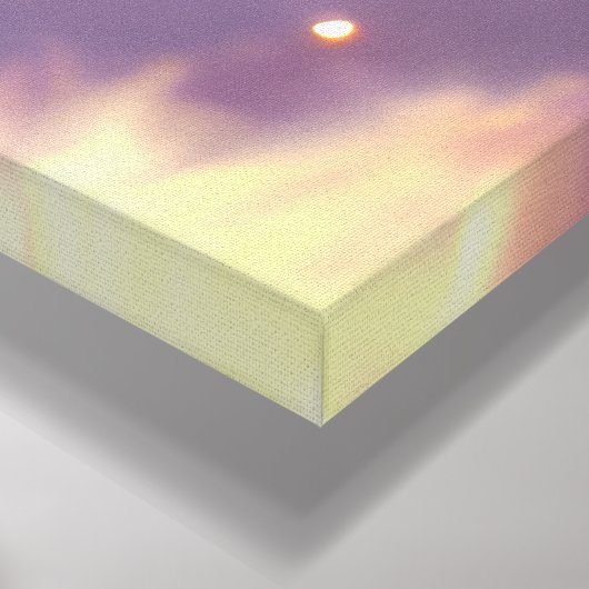 ザマジカルスカイに触れた男の赤ちゃん キャンバスプリント (コーナー (底面))