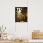 ザマジカルブックストアファンタジーアート ポスター (キッチン)