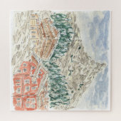 ザマターホーンスイスアルプスウォーターカラージグソーパズル ジグソーパズル (横)